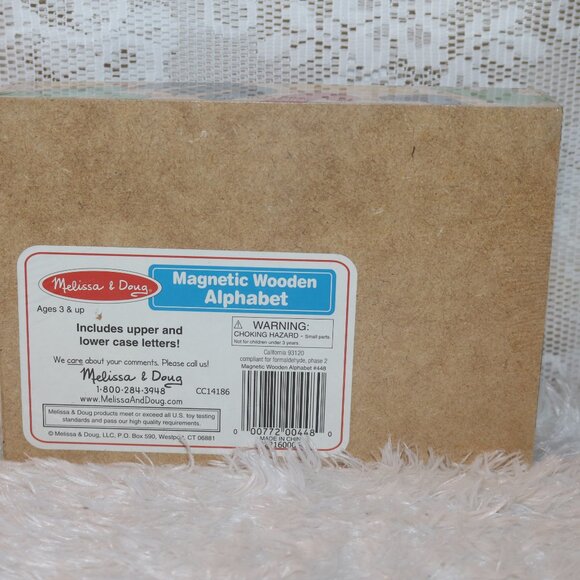 Melissa & Doug Alphabet Magnets (52) pieces wooden upper & lower case NEW - Picture 2 of 3